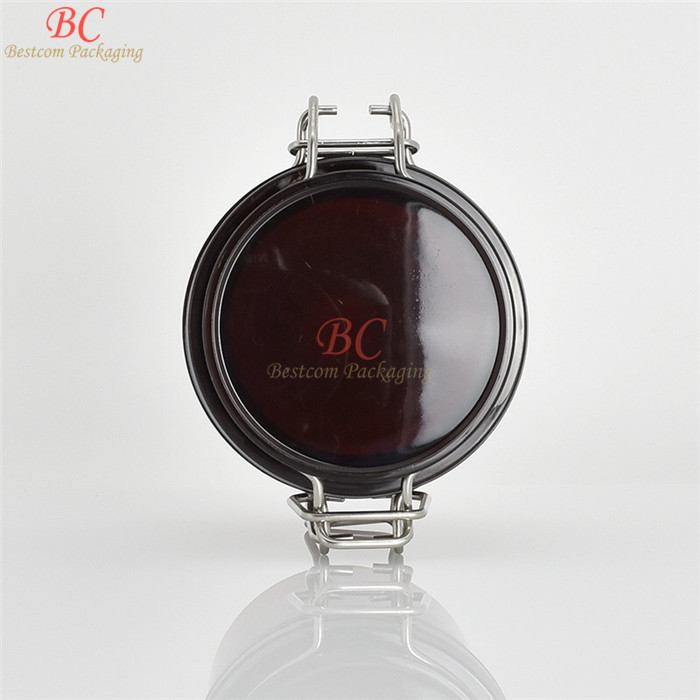 Thick wall PET plastic cosmetic body scrub clear empty 100ml 200ml 250ml 500ml hair mason 8oz natural bath salts jar with spoon