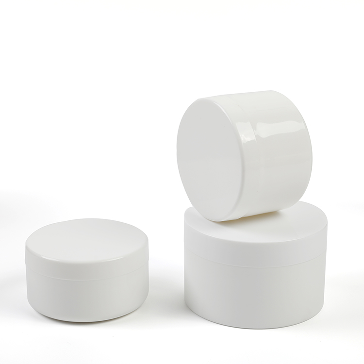 Thick wall double PP bottle 250g /8.8 oz white cream jars container cosmetics cream jar