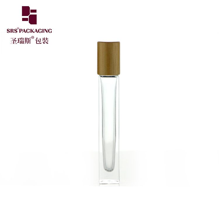 Thick wall glass 10ml square perfume container essential oil roll on bottle