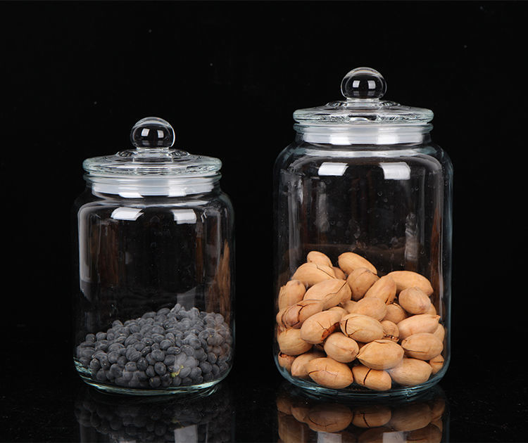 Thickened Pantry Container Organizer Glass Jars With Lids For Kitchen Grains Nuts Pharmacist Peaberry