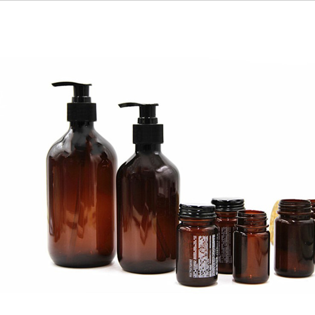 Thickened plastic 8 oz plastic lotion bottles frosted with custom color