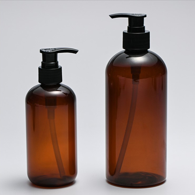 Thickened plastic 8 oz plastic lotion bottles frosted with custom color