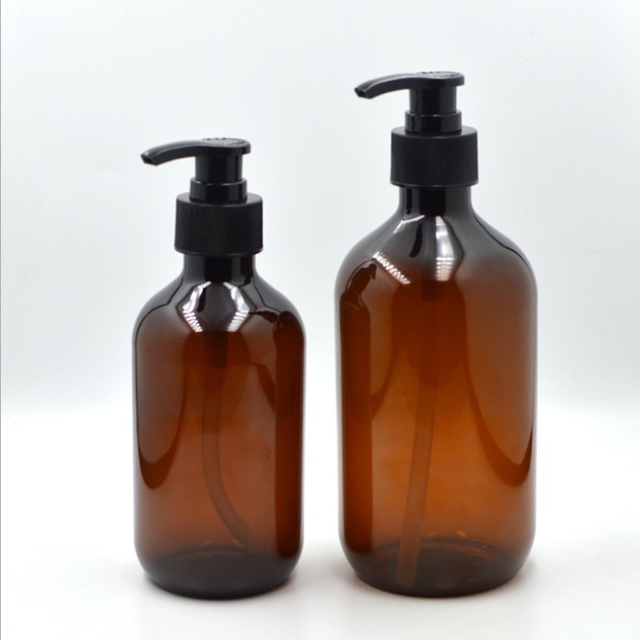Thickened plastic 8 oz plastic lotion bottles frosted with custom color