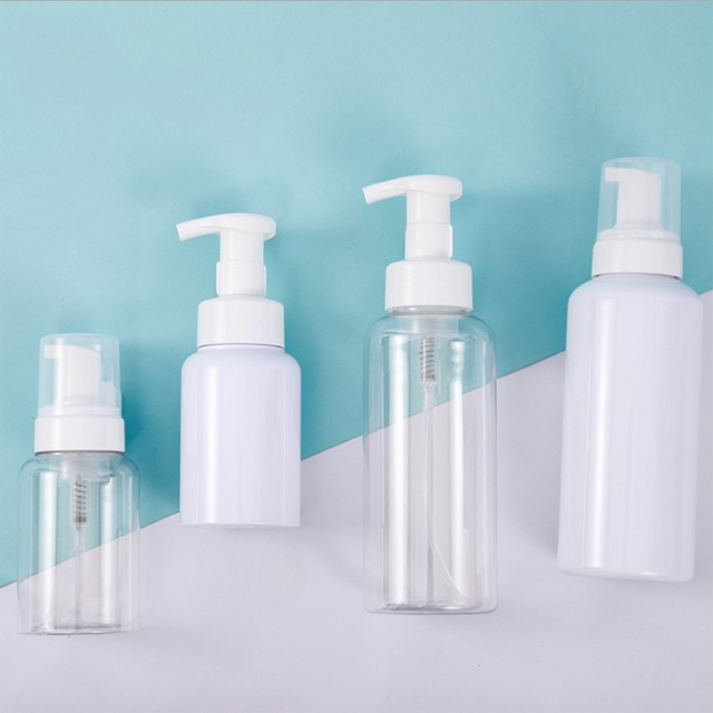 Thickened plastic 8 oz plastic lotion bottles frosted with custom color