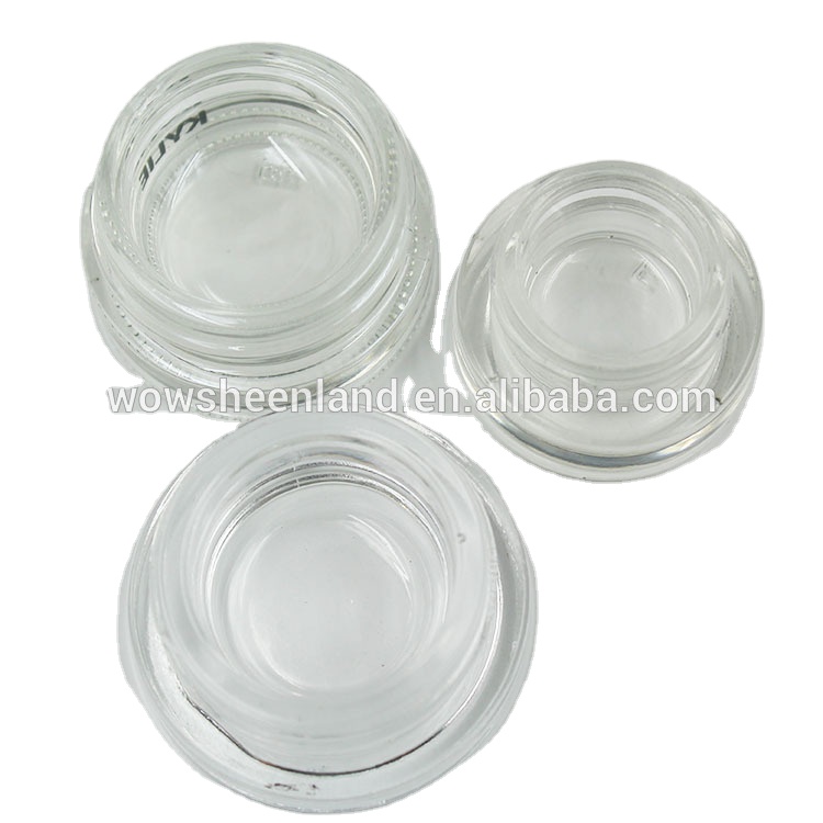 Thicker Bottom Design High Quality Clear 3g 5g 10g Gass Cream Jar With Colors ABS Plastic Lid