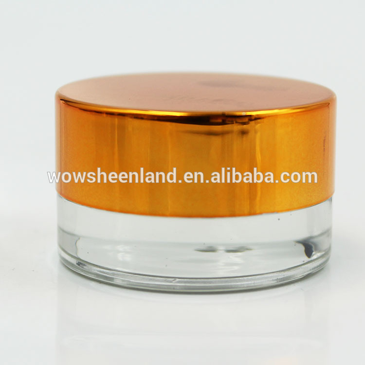 Thicker Bottom Design High Quality Clear 3g 5g 10g Gass Cream Jar With Colors ABS Plastic Lid