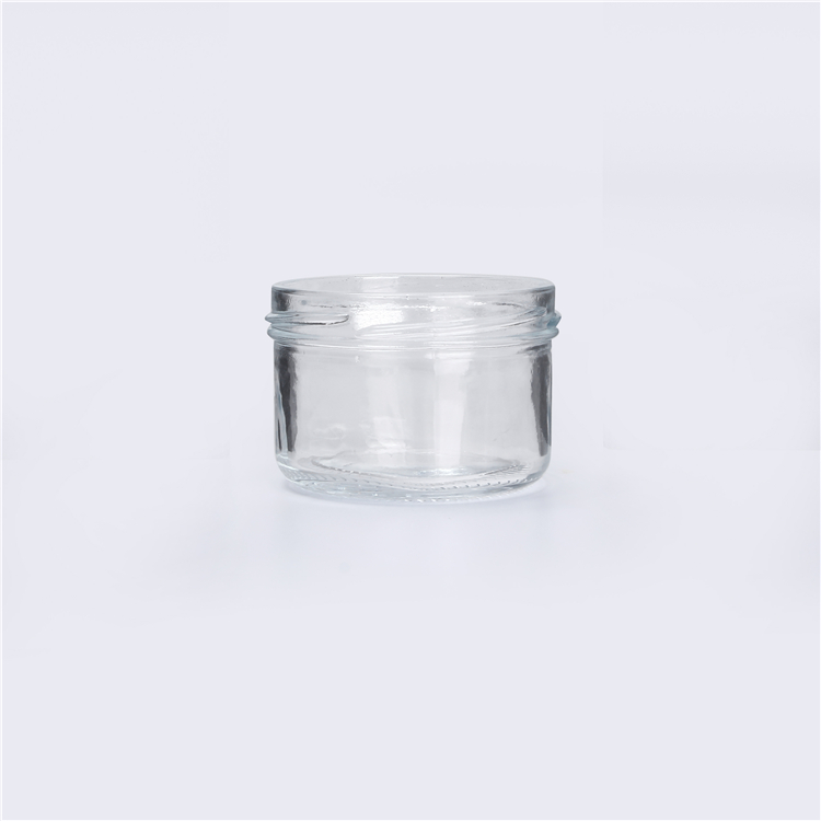 Three in group glass jar caviar useful glass jar with iron covering