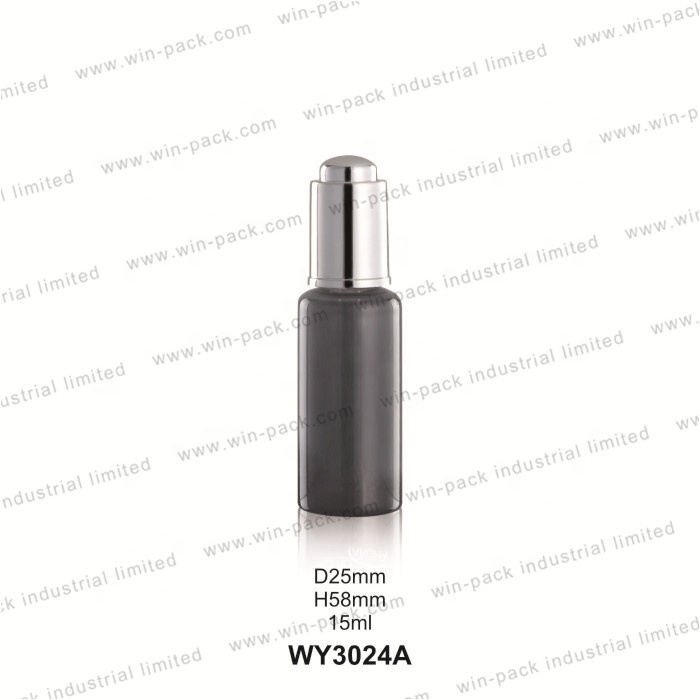 Tincture Bottles UV Glass with Plastic 5ml 15ml Black Dropper Essential Oil Screen Printing Personal Care Pump Dropper for Serum