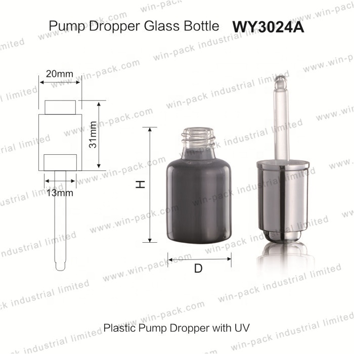 Tincture Bottles UV Glass with Plastic 5ml 15ml Black Dropper Essential Oil Screen Printing Personal Care Pump Dropper for Serum