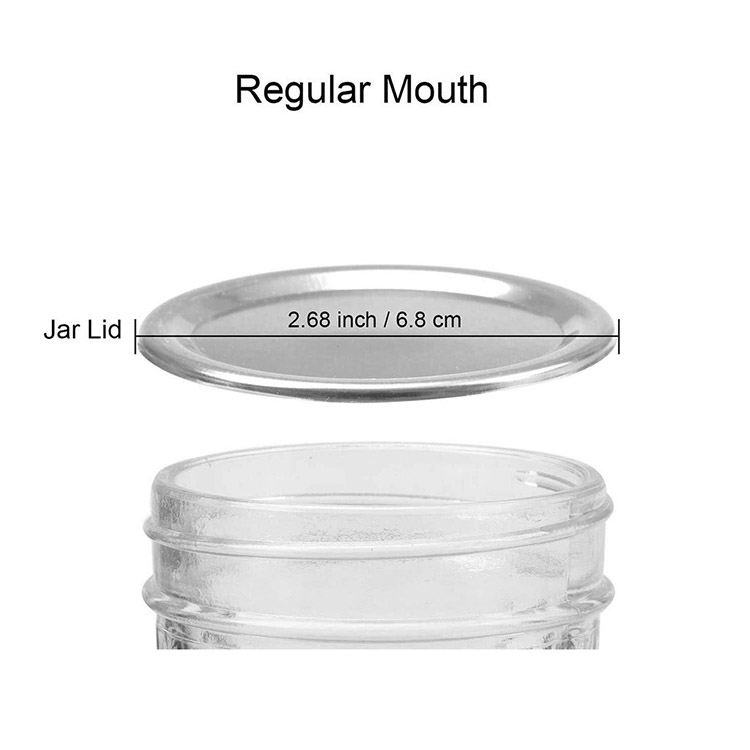 Tinplate Mason Jar Lids for Small Bowls Cans Seal Lids Reusable 70mm Regular Wide Mouth Leak-Proof Seal Mason Canning Cover