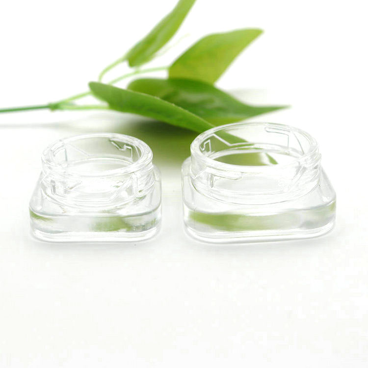 Tiny Jars Square Shape Cosmetic Sample Empty Jar Bottles Vials Storage Container Case with Screw Cap for Make Up Eye Shadow