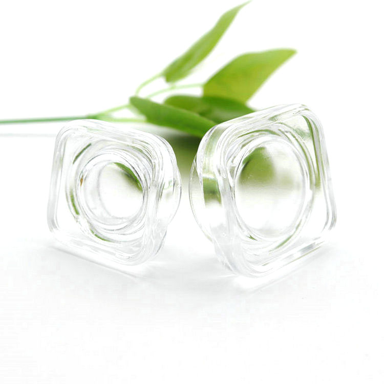 Tiny Jars Square Shape Cosmetic Sample Empty Jar Bottles Vials Storage Container Case with Screw Cap for Make Up Eye Shadow