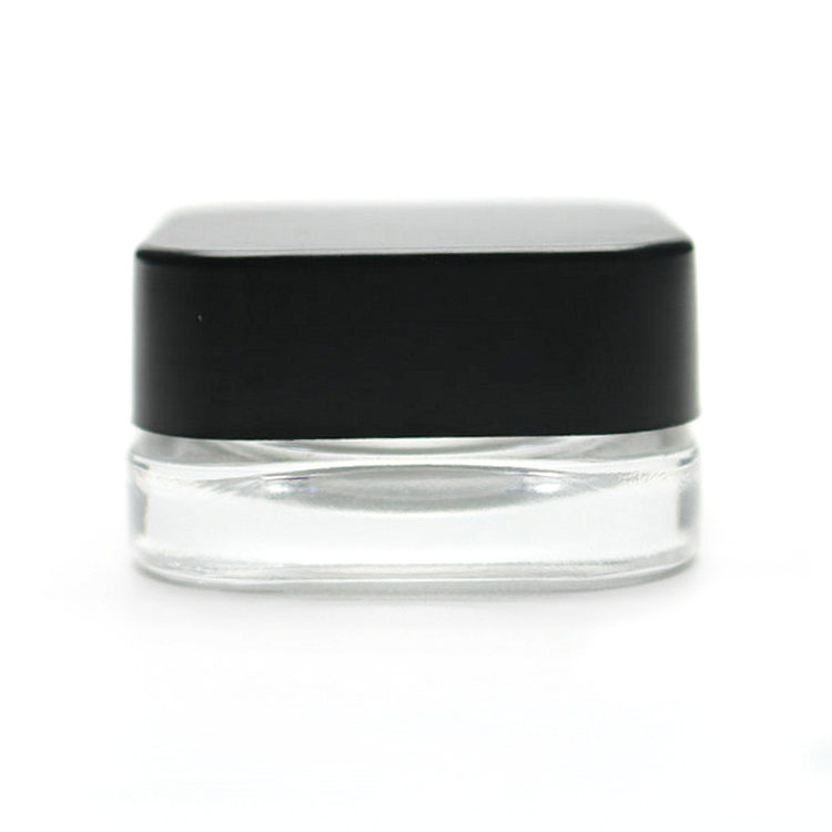 Tiny Jars Square Shape Cosmetic Sample Empty Jar Bottles Vials Storage Container Case with Screw Cap for Make Up Eye Shadow