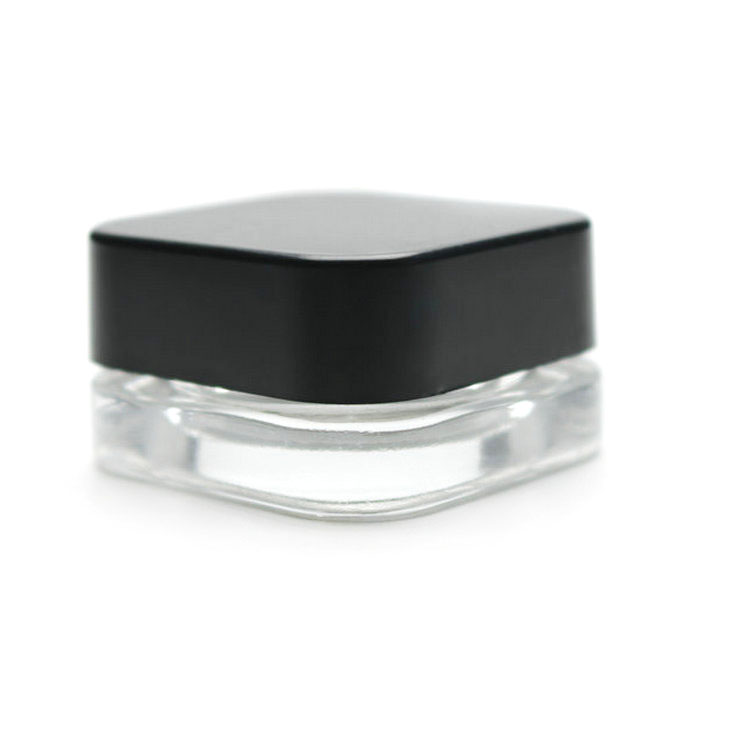 Tiny Jars Square Shape Cosmetic Sample Empty Jar Bottles Vials Storage Container Case with Screw Cap for Make Up Eye Shadow