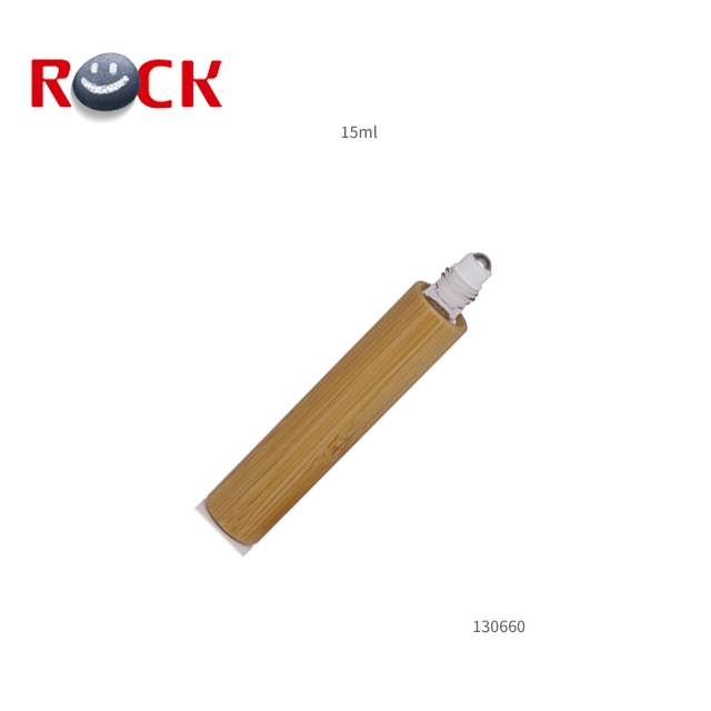 Top Grade Essential Oil Use Bamboo Glass 15ml Roll On Bottle