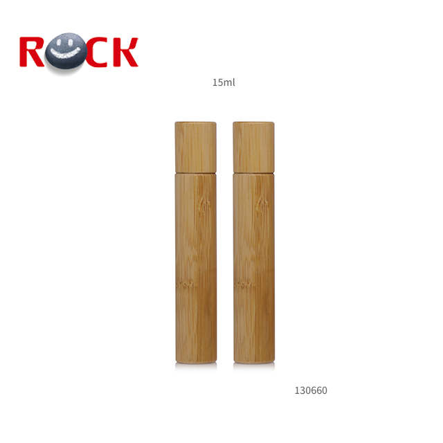Top Grade Essential Oil Use Bamboo Glass 15ml Roll On Bottle