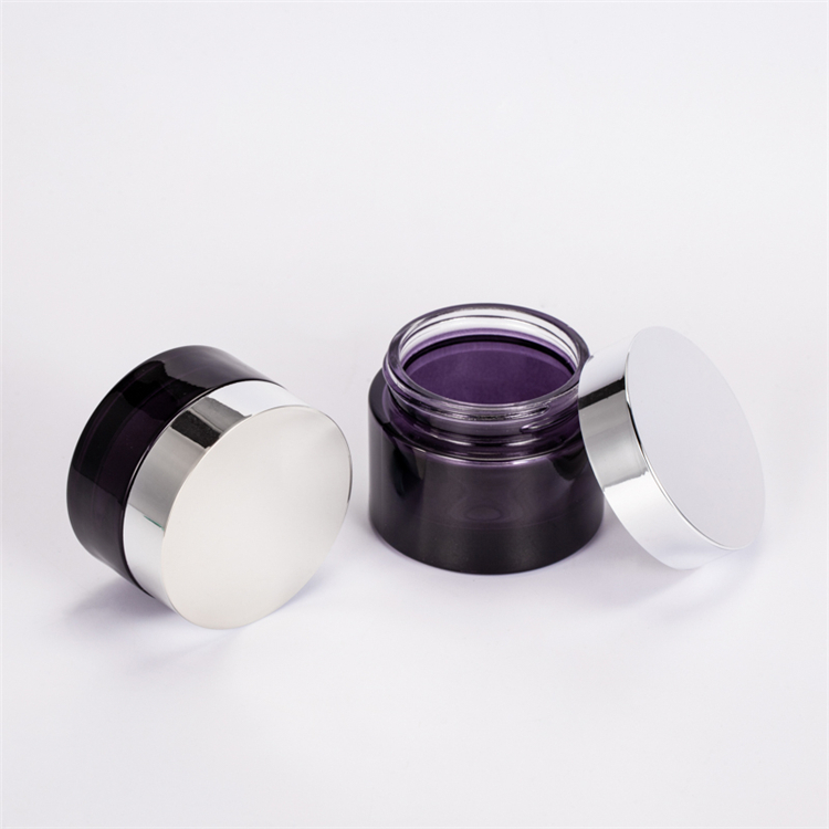 Top Quality 30g 50g 40ml 100ml 120ml Glass Bottle Luxurious Purple Cosmetic Jars And Bottles