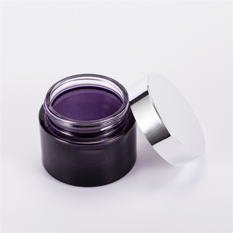 Top Quality 30g 50g 40ml 100ml 120ml Glass Bottle Luxurious Purple Cosmetic Jars And Bottles