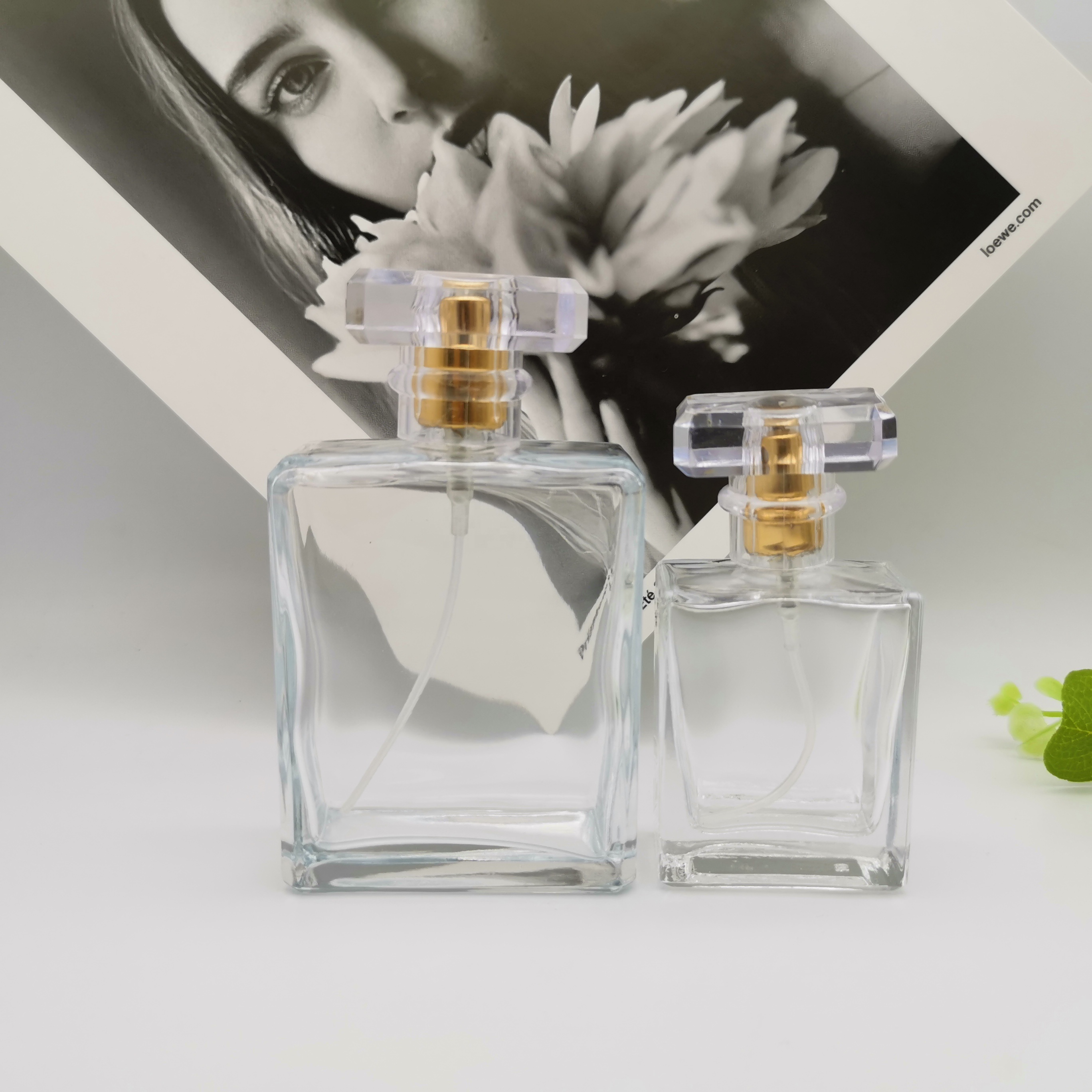 Top Quality Best Sellling Square Clear Perfume Bottle Spray Wholesale Made In China