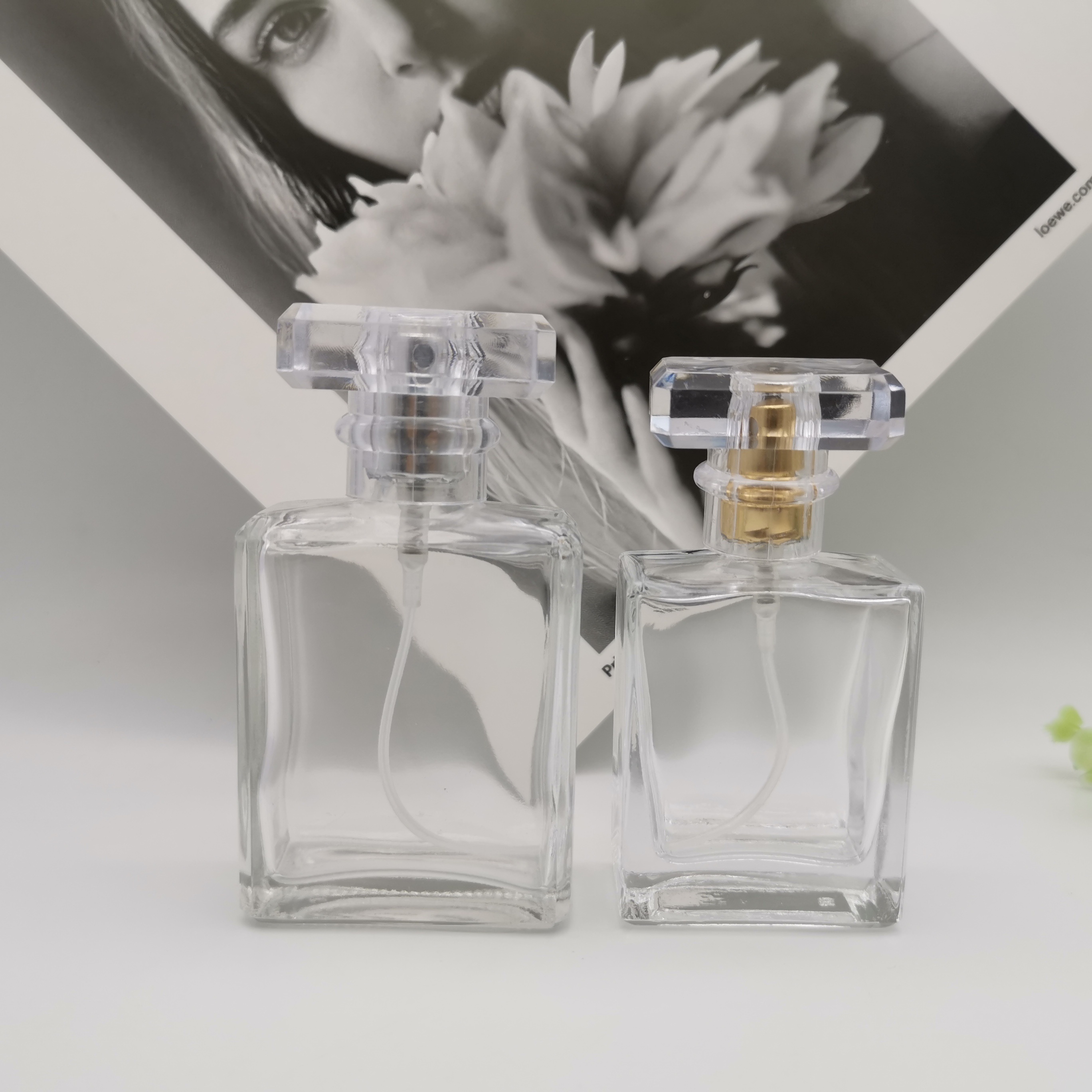Top Quality Best Sellling Square Clear Perfume Bottle Spray Wholesale Made In China