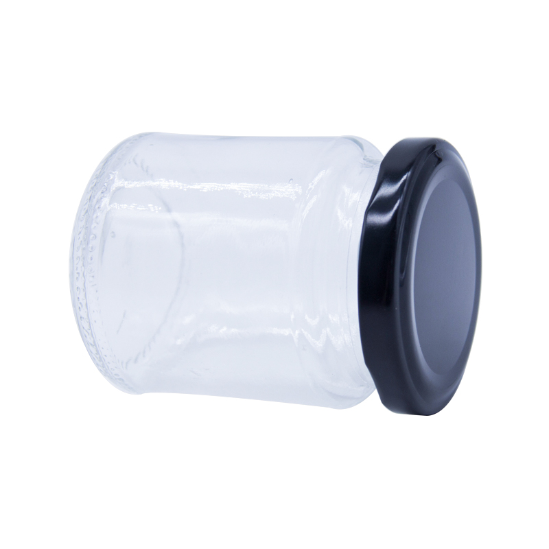 Top Quality Glass Honey Jam Food Storage Jars Packaging With Colorful Metal Lids