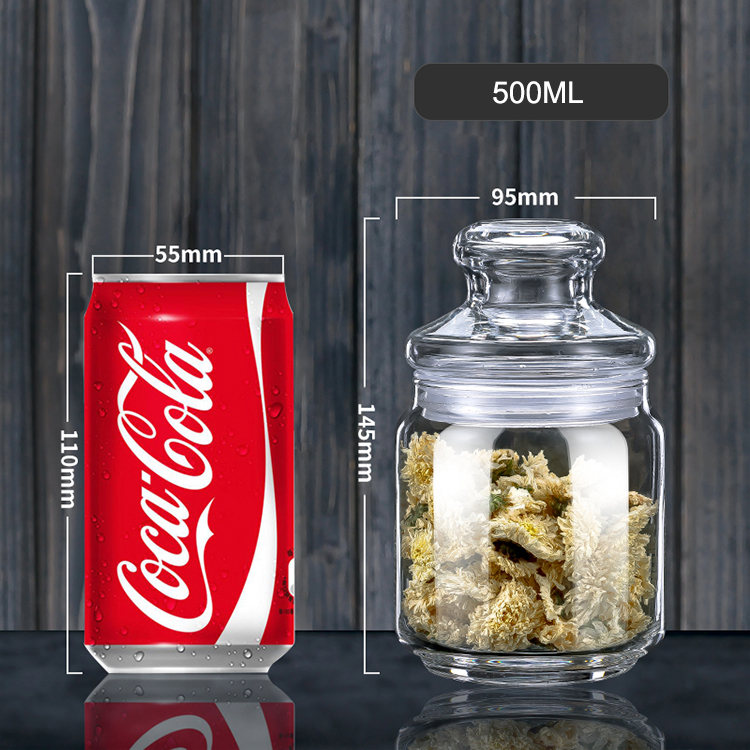 Top Quality Good Price Glass Sealed Storage Jars with Lid for Candy Nuts Tea Leaves