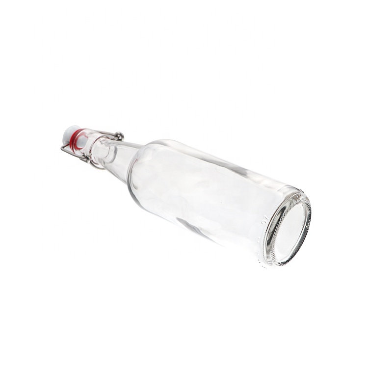 Top Quality Worth Buying Swing Flip Top 500ml Clear Amber Glass Bottles For Liquor Beer