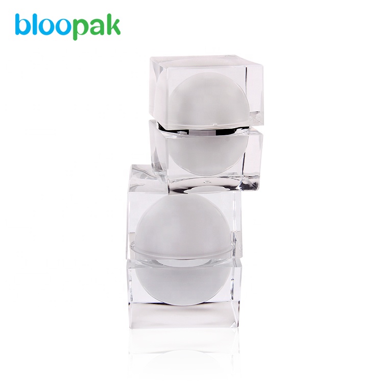 Top Quality acrylic cosmetic cream jar,square acrylic jar luxury