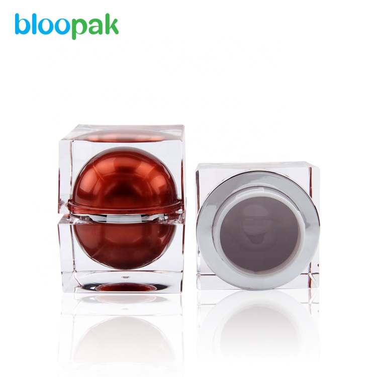 Top Quality acrylic cosmetic cream jar,square acrylic jar luxury