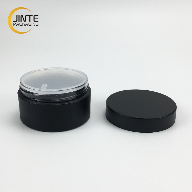 Top Recommend Eco-friendly 150ml Empty jar, Matte Black PETG Plastic Scrub Cosmetic Jar