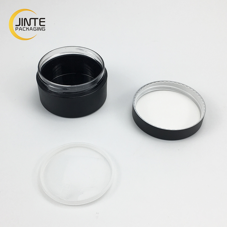 Top Recommend Eco-friendly 150ml Empty jar, Matte Black PETG Plastic Scrub Cosmetic Jar