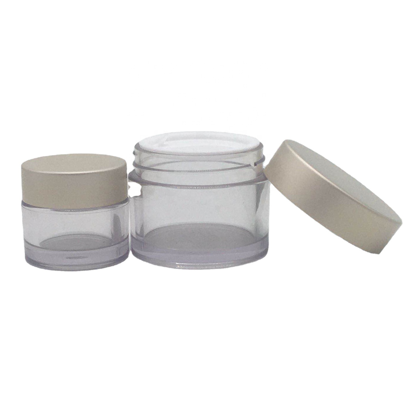 Top Sale 2 Oz Cosmetic Lotion Cream Makeup Samples Container Jars PETG Plastic