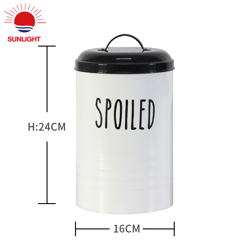 Top Sale Set of 4 Round Tea Coffee Sugar Kitchen Household Powder Coated Storage Canister