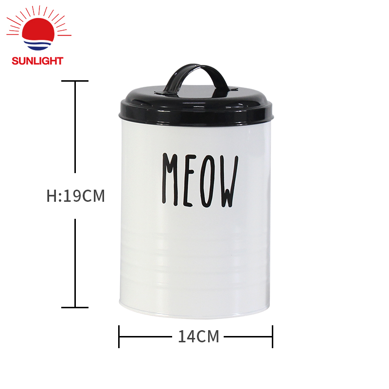 Top Sale Set of 4 Round Tea Coffee Sugar Kitchen Household Powder Coated Storage Canister