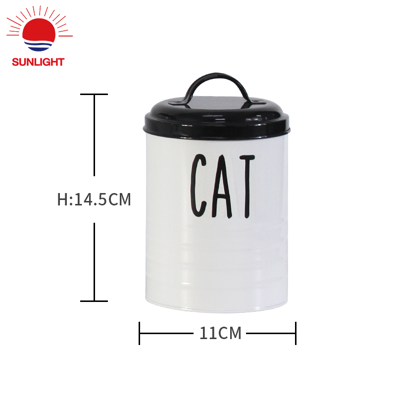 Top Sale Set of 4 Round Tea Coffee Sugar Kitchen Household Powder Coated Storage Canister