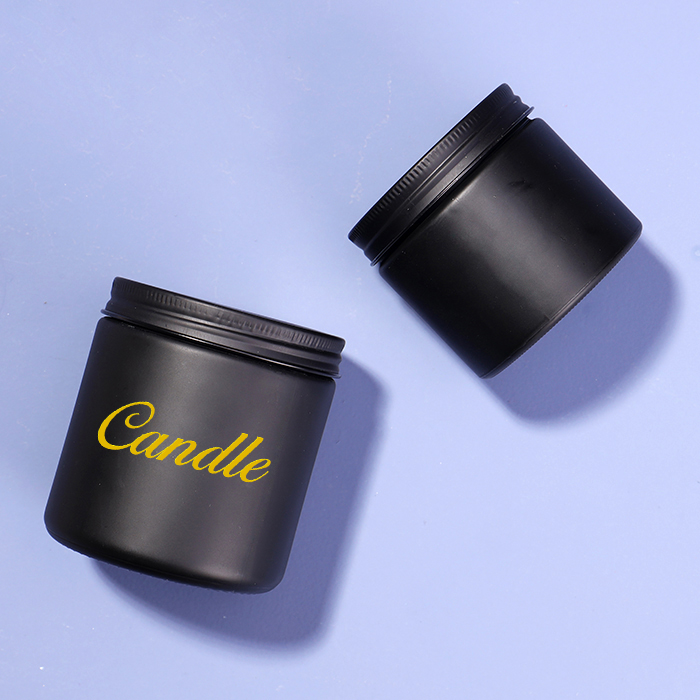 Top Selling 8oz 250ml Matte Black Edge Cosmetic Balm Jar With Engraving Logo Screw Lid For Creams Body Lotions