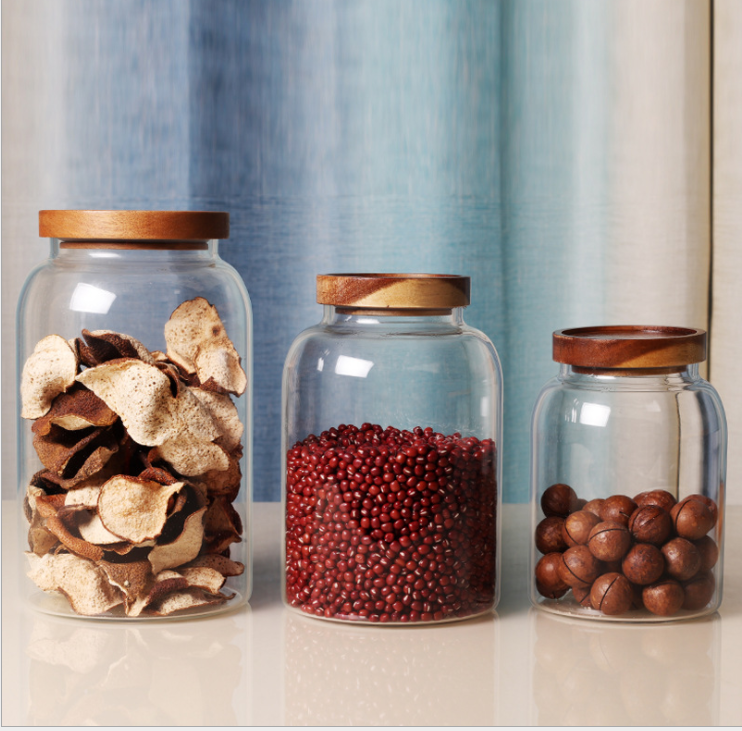 Top Selling Canning Food Storage Empty Screw Top High Borosilicate Glass Jars Wholesale