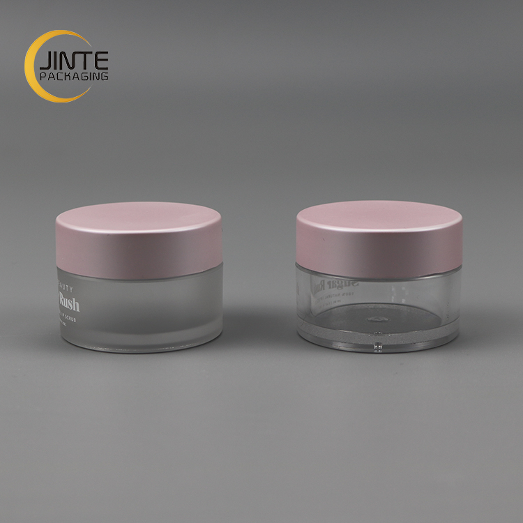 Top Selling Customized as your request 1/2oz 15ml Pink cap Frosted Jar PETG material cosmetic Lip Scrub Container