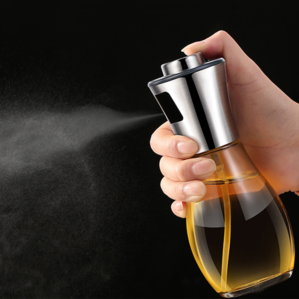 Top grade round 200ml jar glass bottle 6oz olive oil spray bottle for cooking