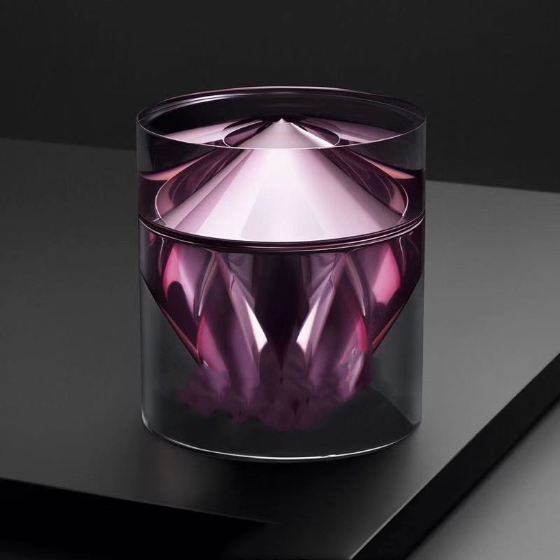 Top grades acrylic red diamond shape jar cosmetic facial moisturizer cream jar 50g