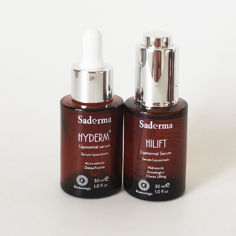 Top quality 20ml 30ml 50ml flat shoulder essential oil amber glass bottles supplier