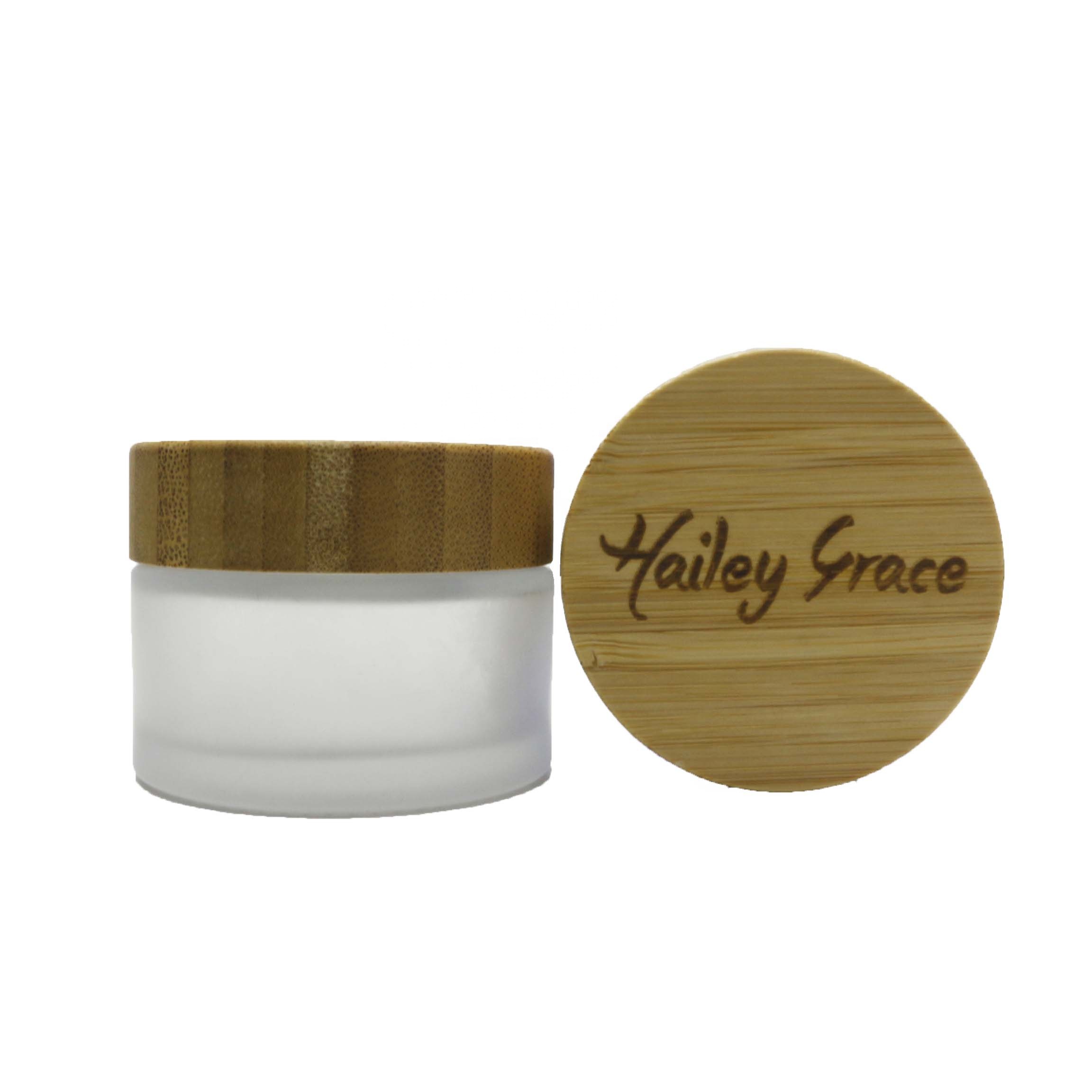 Top quality bamboo lip blam jar/make up cosmetic containers BJ-228Q