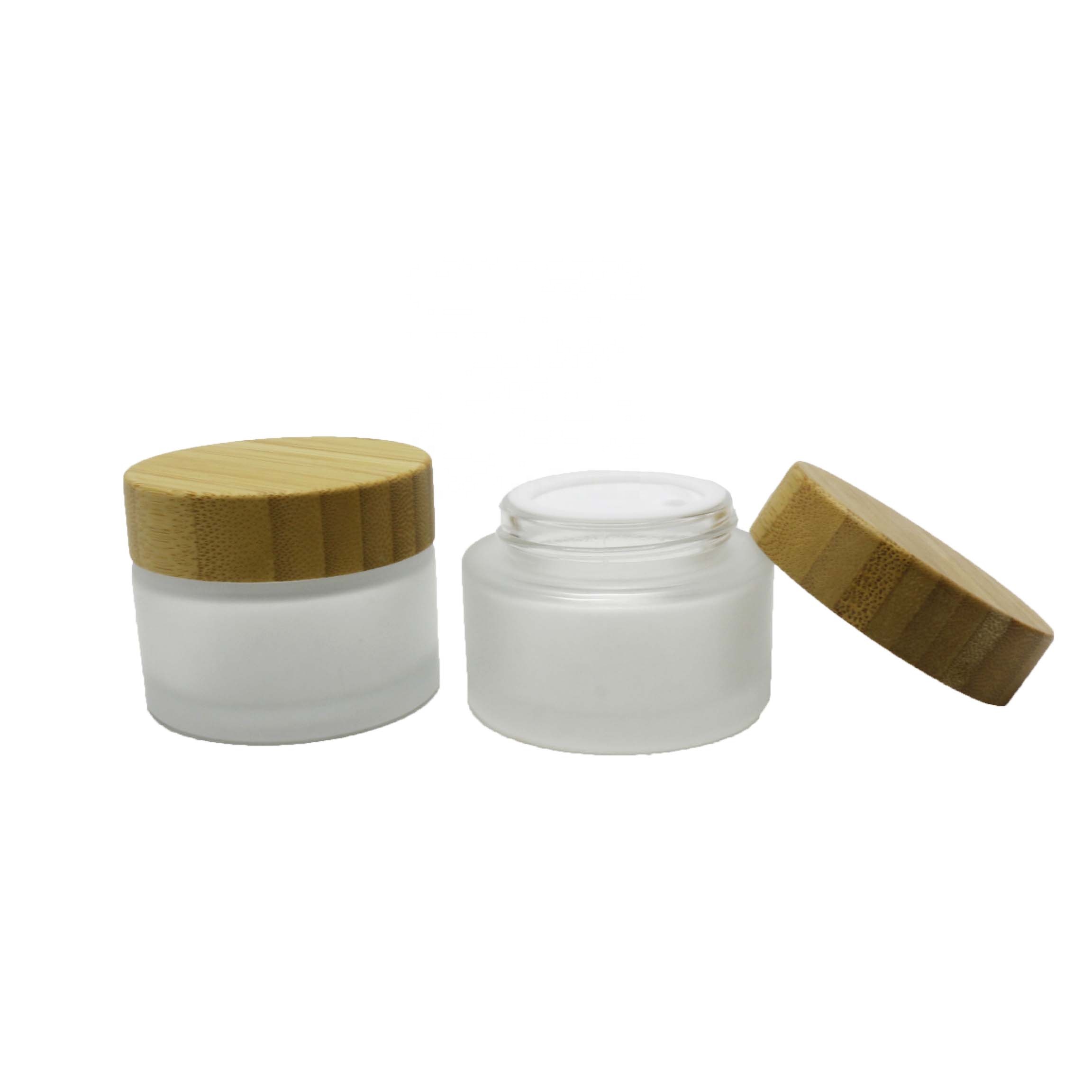 Top quality bamboo lip blam jar/make up cosmetic containers BJ-228Q