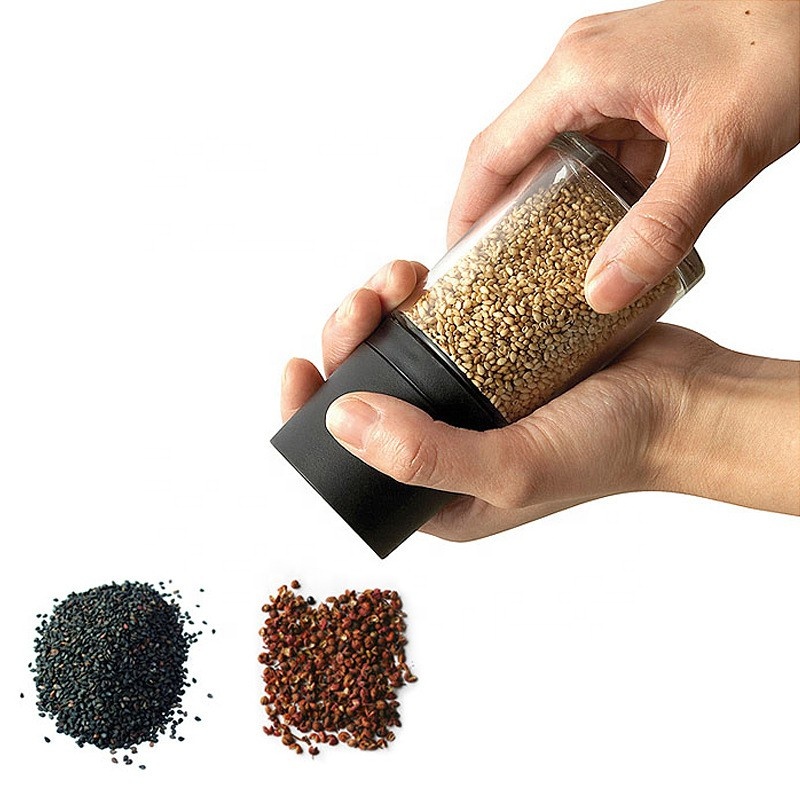Top quality manual glass pepper grinder grinding mill pepper seasoning bottle