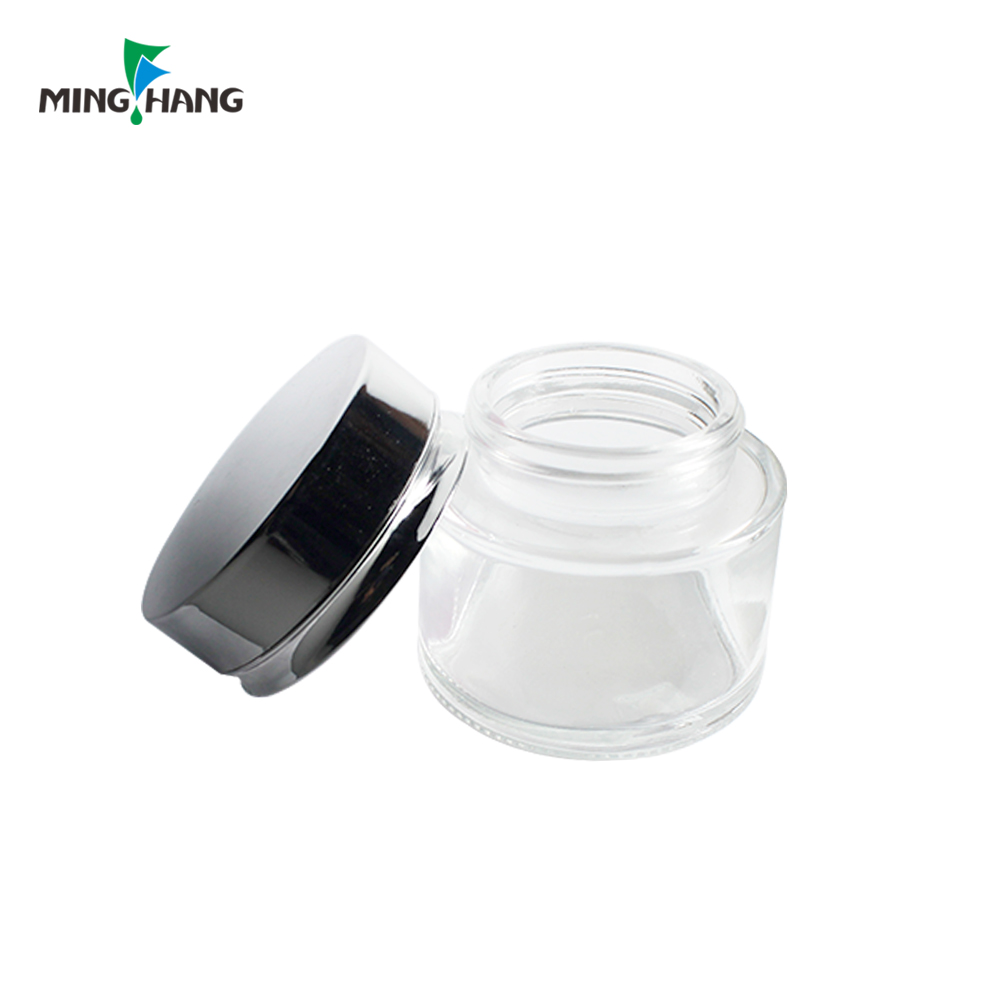 Top quality white black blue clear round screwed acrylic cream jar 100g 100ml