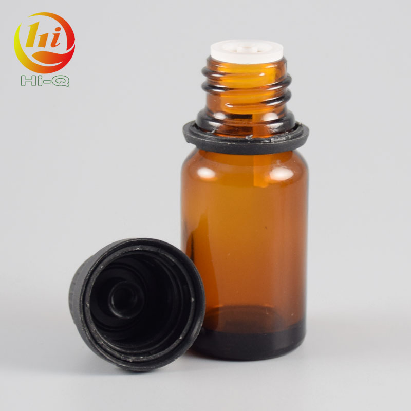 Top sale amber glass essential oil bottle with screw cap stopper 10ml glass vial