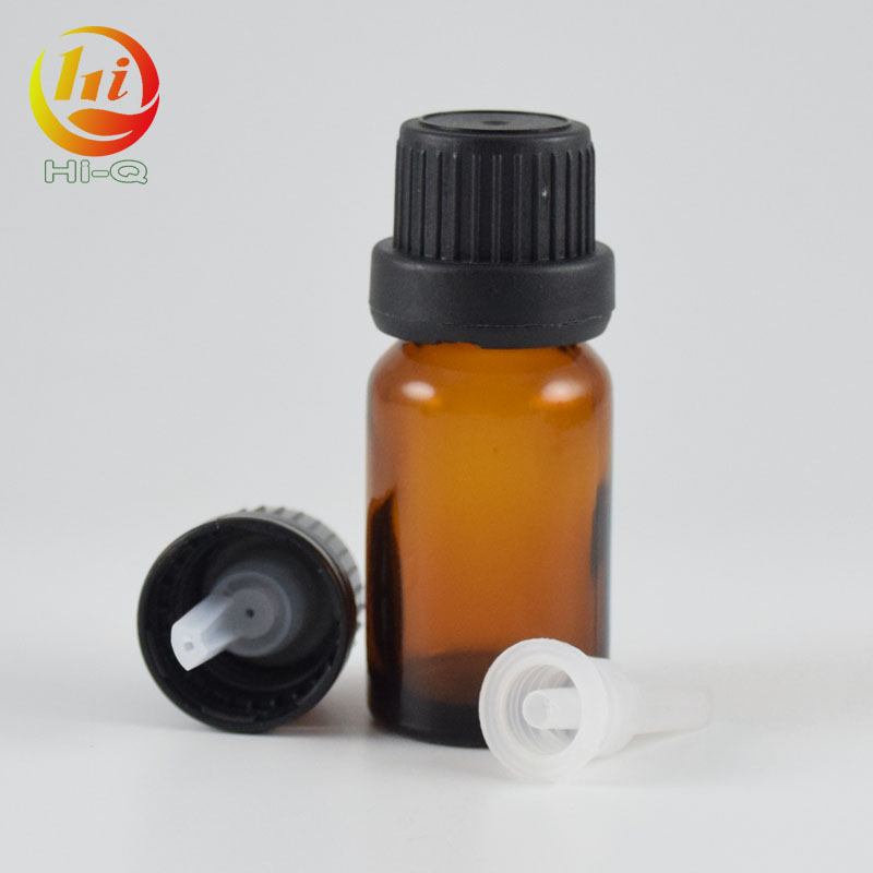 Top sale amber glass essential oil bottle with screw cap stopper 10ml glass vial