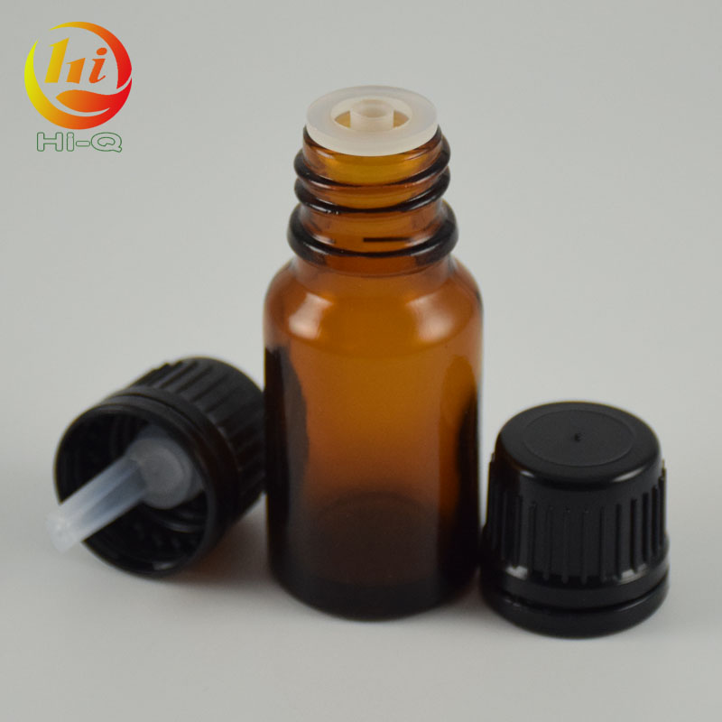 Top sale amber glass essential oil bottle with screw cap stopper 10ml glass vial