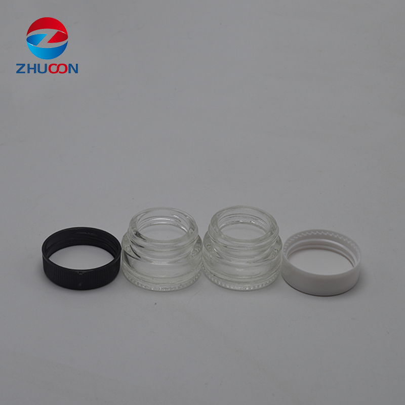 Top selling 3 5 7 ml cylindrical odor Resistant child resistant 1 gram glass containers concentrate jar with air tight lid