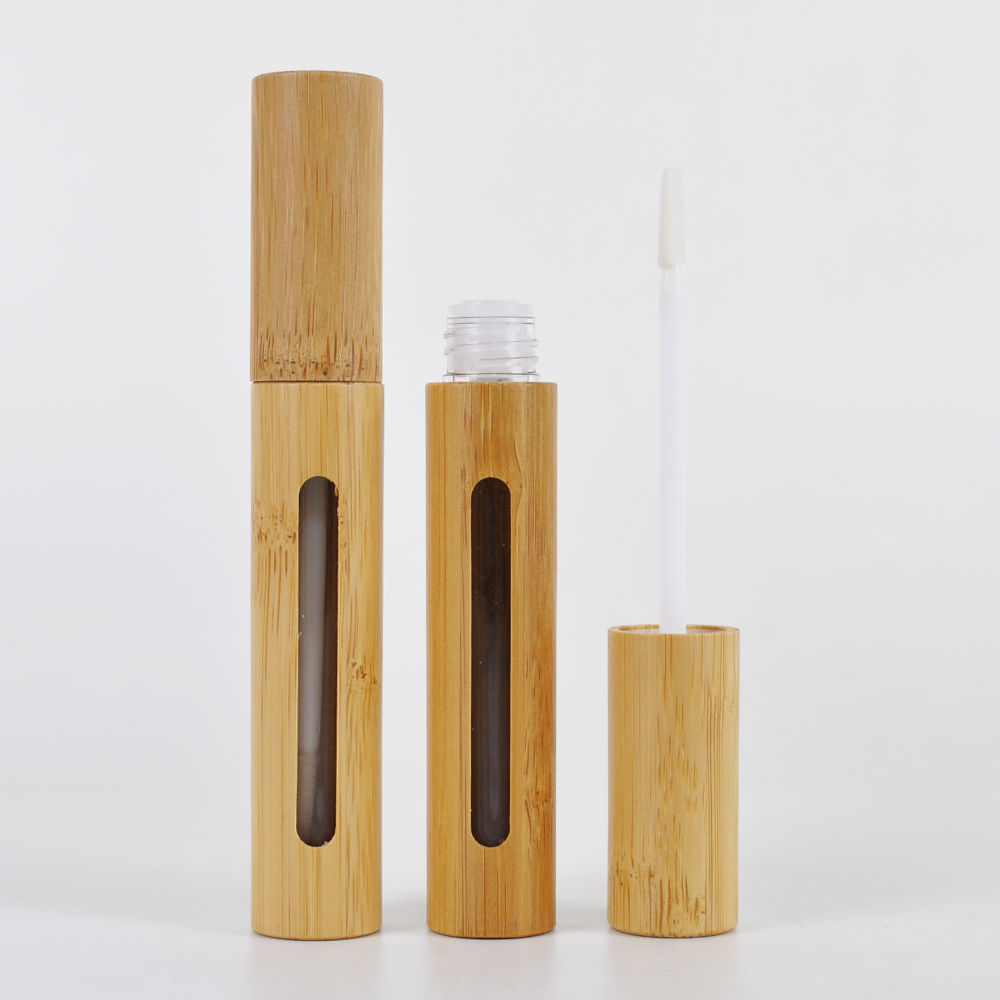 Top selling custom own private label fresh color wood lip gloss container makeup lipstick